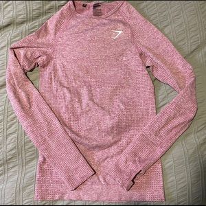 Gymshark dusty pink vital seamless long sleeve top
